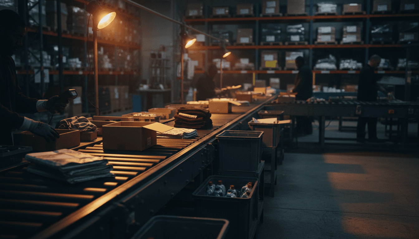 Return goods processing and sorting operation