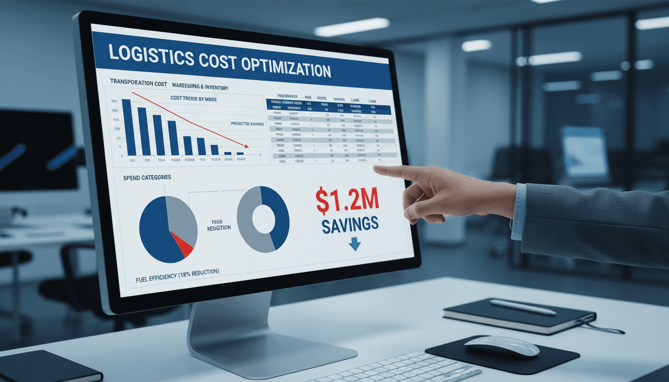Cost optimization analytics and efficiency dashboard