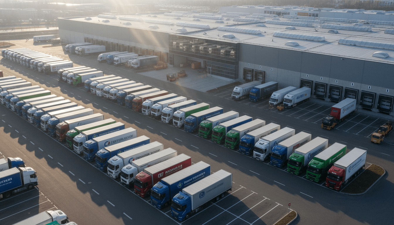 Multi-location distribution warehouse with transport vehicles