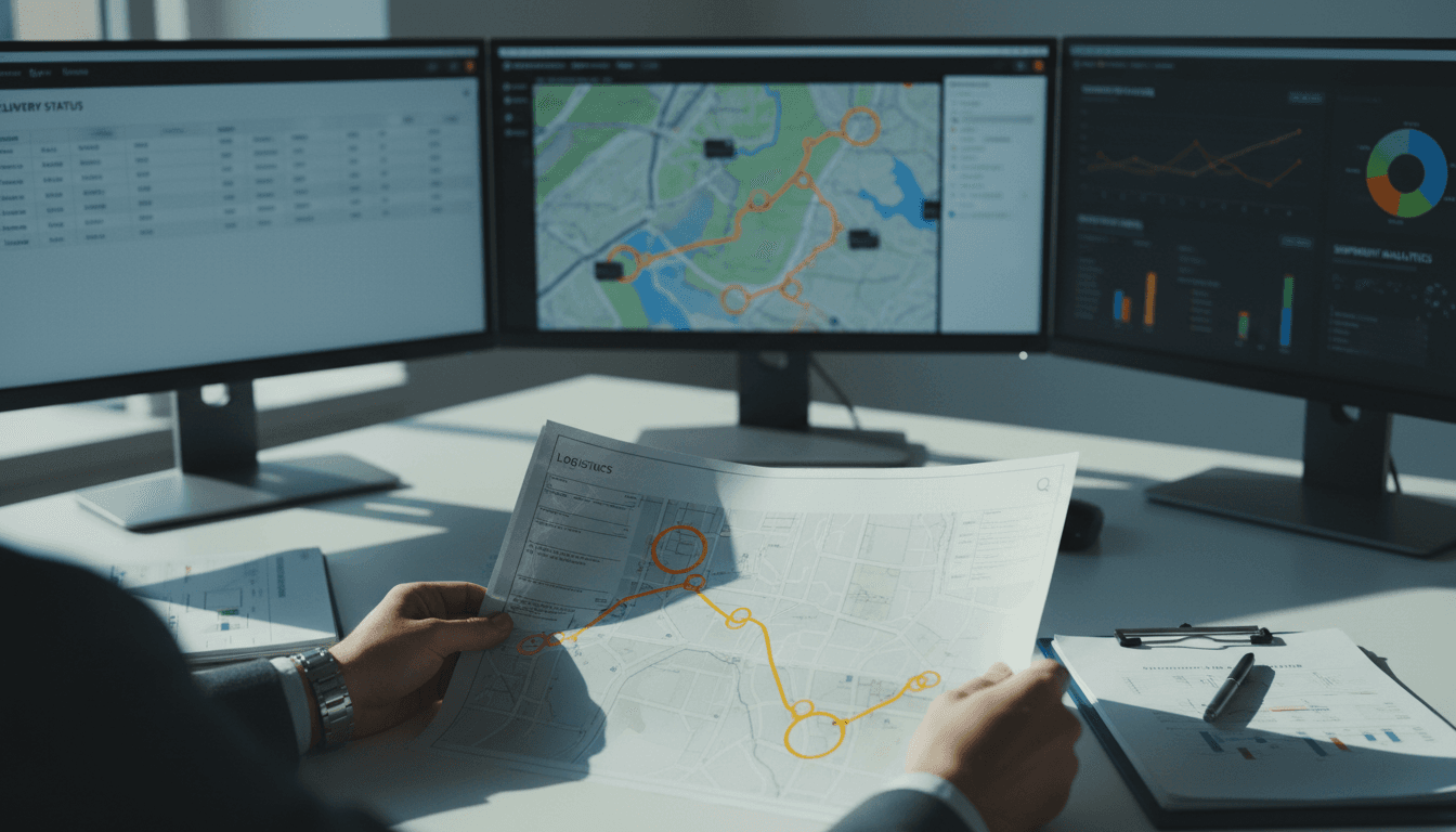 Logistics coordinator planning transport routes