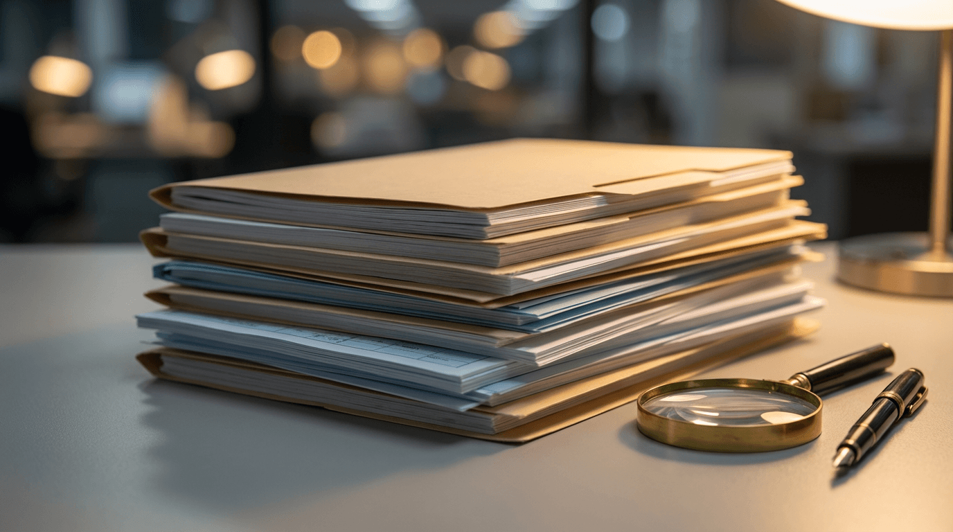 Logistics professional reviewing transport tender documentation